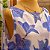 Vestido midi Flor azul anil sem manga - Imagem 3