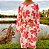 Vestido midi Flor cor coral manga longa - Imagem 1