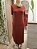 Vestido midi com bolso terracota - Imagem 1
