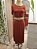 Vestido midi com bolso terracota - Imagem 4