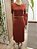 Vestido midi com bolso terracota - Imagem 3