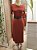 Vestido midi com bolso terracota - Imagem 2