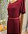 Vestido midi com bolso cor vinho - Imagem 3