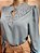 Blusa manga longa azul renda laise 🩵 - Imagem 2