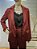 Blazer alfaiataria crepe acetinado marsala - Imagem 1