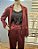Blazer alfaiataria crepe acetinado marsala - Imagem 2