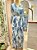 Vestido longo tule folhas azul - Imagem 1