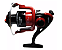 Molinete de Pesca Sahara Pescador 3 Rolamentos Drag 5 KG Tamanhos 3000 4000 5000 6000 7000 Corpo e Manivela de Grafite Cor Preto com Vermelho - Imagem 1