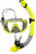 Máscara de Mergulho Silicone Snorkel com Válvula e Quebra Ondas Adulto Sahara Cores Disponíveis Preto, Rosa e Amarelo Azul - Imagem 7