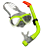 Máscara de Mergulho Silicone Snorkel com Válvula e Quebra Ondas Infantil Sahara Cores Disponíveis Amarelo, Azul, Verde e Rosa - Imagem 4