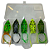 Kit Sapinho Isca Artificial em silicone 5 unidades Anti Enrosco + caixa organizadora plástico 5 cm ou 5,5 cm Sahara - Imagem 2