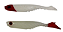 Isca Shad Silicone Rabo Vermelho e Cabeça Vermelha 7 cm - Imagem 3