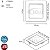 KIT 3 Painel LED 12W de Embutir Quadrado 17 cm, Bivolt, 3000K Luz Branco Frio, Avant - Imagem 4