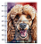 Caderno de disco Pet Glitter A5 - 0015 - Poodle Marrom - Imagem 1