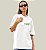 Camiseta Oversized Feminina Branca Algodão Premium WSS Street Rat - Imagem 2