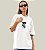 Camiseta Oversized Feminina Branca Algodão Premium WSS Skull Skate - Imagem 1
