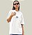 Camiseta Oversized Feminina Branca Algodão Prime WSS Skateboard - Imagem 1