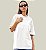 Camiseta Oversized Feminina Branca Algodão Prime WSS Nice - Imagem 1