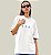Camiseta Oversized Feminina Branca Algodão Prime WSS Sea - Imagem 1