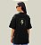 Camiseta Oversized Feminina Preta Algodão Premium WSS Yellow Bloom - Imagem 3