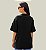 Camiseta Oversized Feminina Preta Algodão Premium WSS Floral Surf - Imagem 2
