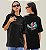 Camiseta Oversized Feminina Preta Algodão Premium WSS Ice Surfing - Imagem 1