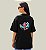 Camiseta Oversized Feminina Preta Algodão Premium WSS Ice Surfing - Imagem 3