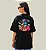 Camiseta Oversized Feminina Preta Algodão Premium WSS Dollar Duck - Imagem 3
