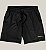 Bermuda Academia Corrida Masculina Preta Elastano Premium Tactel WSS Brasil Never Give Up! - Imagem 1