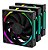 Kit 3 Fan Cooler Gamer Halo Argb Kalkan 5v Pwm 120mm Preto - Imagem 1