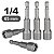 Kit de Soquetes Canhão 1/4" x 65mm - Para Furadeiras e Parafusadeiras - Imagem 3