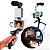 Kit de Gravação para Celular 5 em 1 com Tripé Microfone Luz LED e Controle Remoto - Imagem 1