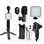 Kit de Gravação para Celular 5 em 1 com Tripé Microfone Luz LED e Controle Remoto - Imagem 3