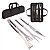 Kit Churrasco 3 Peças Aço Inox com Alça - Imagem 8