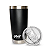 Copo Térmico com Tampa 591ml  aço inoxidável Oba Térmic Preto - Imagem 3