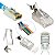 Kit 40 Conectores RJ45 Blindados Vazados CAT6 CAT6A CAT7 com Guias de Fios - Imagem 5