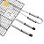 Kit churrasco inox durável com cabos de madeira resistente - Imagem 6