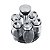 Kit Porta Temperos 6 Vidros com Base Giratória 100ml - Imagem 2