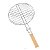 Grelha Dupla para Churrasco em Inox 31x31cm com Cabo de Madeira e Trava - Imagem 2