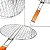 Grelha Dupla para Churrasco em Inox 31x31cm com Cabo de Madeira e Trava - Imagem 7