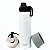 Garrafa Térmica Inox 650ml com Bico Esportivo Alça 2 Tampas e Capa de Silicone Branca - Imagem 3