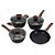 Conjunto de Panelas Antiaderente Stone 4 Peças com Tampa de Vidro Indução - Imagem 1