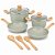 Kit 4 Panelas Cerâmicas com 3 Utensílios Indução Max Chef Wood Cinza - Imagem 1