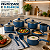 Jogo de Panelas Cerâmicas Antiaderente 9 Peças Indução Max Chef Azul - Imagem 4