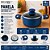 Panela Cerâmica Antiaderente 18cm com Tampa Indução Max Chef Blue Azul - Imagem 5