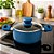 Panela Cerâmica Antiaderente 18cm com Tampa Indução Max Chef Blue Azul - Imagem 3