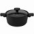 Panela Caçarola Cerâmica 22cm com Tampa Fundo de Indução 3,4L Preta - Imagem 1