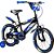Bicicleta Infantil Aro 16 Pro Aventura Azul com Rodinhas Unitoys - Imagem 2