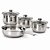 Conjunto de Panelas 7 Peças Inox com Tampas de Vidro Temperado Wincy - Imagem 1