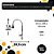 Torneira Gourmet de Mesa para Cozinha com Ducha Flexível 2 Jatos Inox - Imagem 4
